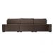 Sofá Retrátil e Reclinável 3,55m Cama inBox Big Puffer com SoftGel D40 Velupluma Café