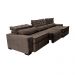 Sofá Retrátil e Reclinável 3,55m Cama inBox Big Puffer com SoftGel D40 Velupluma Café