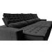 Sofá Retrátil e Reclinável 3,55m Cama inBox Big Puffer com SoftGel D40 Velupluma Preto