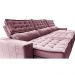 Sofá Retrátil e Reclinável 3,55m Cama inBox Big Puffer com SoftGel D40 Velupluma Rose