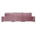 Sofá Retrátil e Reclinável 3,55m Cama inBox Big Puffer com SoftGel D40 Velupluma Rose