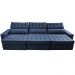 Sofá Retrátil e Reclinável 3,55m Cama inBox Big Star com SoftGel D40 Velupluma Azul