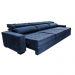 Sofá Retrátil e Reclinável 3,55m Cama inBox Big Star com SoftGel D40 Velupluma Azul