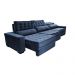 Sofá Retrátil e Reclinável 3,55m Cama inBox Big Star com SoftGel D40 Velupluma Azul