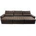 Sofá Retrátil e Reclinável 3,55m Cama inBox Big Star com SoftGel D40 Velupluma Café
