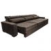 Sofá Retrátil e Reclinável 3,55m Cama inBox Big Star com SoftGel D40 Velupluma Café