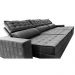 Sofá Retrátil e Reclinável 3,55m Cama inBox Big Star com SoftGel D40 Velupluma Cinza