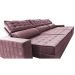 Sofá Retrátil e Reclinável 3,55m Cama inBox Big Star com SoftGel D40 Velupluma Rose