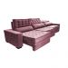 Sofá Retrátil e Reclinável 3,55m Cama inBox Big Star com SoftGel D40 Velupluma Rose