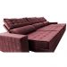 Sofá Retrátil e Reclinável 3,55m Cama inBox Big Star com SoftGel D40 Velupluma Vinho