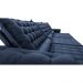 Sofá Retrátil e Reclinável 3,55m Molas Ensacadas Cama inBox Big Space com Bordado 3D Velusoft Azul