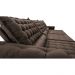 Sofá Retrátil e Reclinável 3,55m Molas Ensacadas Cama inBox Big Space com Bordado 3D Velusoft Café