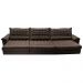 Sofá Retrátil e Reclinável 3,55m Molas Ensacadas Cama inBox Big Space com Bordado 3D Velusoft Café