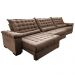 Sofá Retrátil e Reclinável 3,55m Molas Ensacadas Cama inBox Big Space com Bordado 3D Velusoft Castor