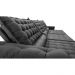 Sofá Retrátil e Reclinável 3,55m Molas Ensacadas Cama inBox Big Space com Bordado 3D Velusoft Cinza