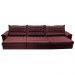Sofá Retrátil e Reclinável 3,55m Molas Ensacadas Cama inBox Big Space com Bordado 3D Velusoft Vinho