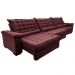 Sofá Retrátil e Reclinável 3,55m Molas Ensacadas Cama inBox Big Space com Bordado 3D Velusoft Vinho