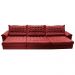 Sofá Retrátil e Reclinável 3,55m Molas Ensacadas Cama inBox Big Space com Bordado Velusoft Vermelho