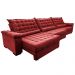 Sofá Retrátil e Reclinável 3,55m Molas Ensacadas Cama inBox Big Space com Bordado Velusoft Vermelho