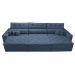 Sofá Retrátil e Reclinável 3,82m Austin com Molas no Assento Tecido Suede Velusoft Azul