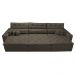 Sofá Retrátil e Reclinável 3,82m Austin com Molas no Assento Tecido Suede Velusoft Café