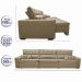 Sofá Retrátil e Reclinável 3,82m Austin com Molas no Assento Tecido Suede Velusoft Castor