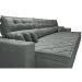 Sofá Retrátil e Reclinável 3,82m Austin com Molas no Assento Tecido Suede Velusoft Cinza