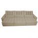 Sofá Retrátil e Reclinável 3,82m com Molas Ensacadas Cama Inbox Gold Tecido Suede Velusoft Castor
