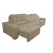 Sofá Retrátil e Reclinável 3,82m com Molas Ensacadas Cama Inbox Gold Tecido Suede Velusoft Castor