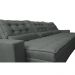 Sofá Retrátil e Reclinável 3,82m com Molas Ensacadas Cama Inbox Gold Tecido Suede Velusoft Cinza