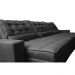 Sofá Retrátil e Reclinável 3,82m com Molas Ensacadas Cama Inbox Gold Tecido Suede Velusoft Preto