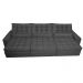 Sofá Retrátil e Reclinável 3,82m com Molas Ensacadas Cama Inbox Gold Tecido Suede Velusoft Preto