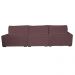 Sofá Retrátil e Reclinável 3,82m com Molas Ensacadas Cama Inbox Gold Tecido Suede Velusoft Vinho