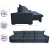 Sofá Retrátil e Reclinável 3,82m com Molas Ensacadas Cama Inbox Soft Tecido Suede Velusoft Azul