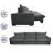 Sofá Retrátil e Reclinável 3,82m com Molas Ensacadas Cama Inbox Soft Tecido Suede Velusoft Cinza