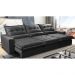 Sofá Retrátil e Reclinável 3,82m com Molas Ensacadas Cama Inbox Soft Tecido Suede Velusoft Preto