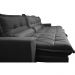 Sofá Retrátil e Reclinável 3,82m com Molas Ensacadas Cama Inbox Soft Tecido Suede Velusoft Preto