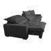 Sofá Retrátil e Reclinável 3,82m com Molas Ensacadas Cama Inbox Soft Tecido Suede Velusoft Preto