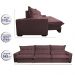 Sofá Retrátil e Reclinável 3,82m com Molas Ensacadas Cama Inbox Soft Tecido Suede Velusoft Vinho