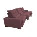 Sofá Retrátil e Reclinável 3,82m com Molas Ensacadas Cama Inbox Soft Tecido Suede Velusoft Vinho
