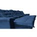 Sofá Retrátil e Reclinável 3,85m Cama inBox Big Fresh com SoftGel D40 Velupluma Azul