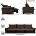 Sofá Retrátil e Reclinável 3,85m Cama inBox Big Fresh com SoftGel D40 Velupluma Café