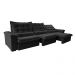 Sofá Retrátil e Reclinável 3,85m Cama inBox Big Fresh com SoftGel D40 Velupluma Preto