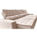 Sofá Retrátil e Reclinável 3,85m Cama inBox Big Puffer com SoftGel D40 Velupluma Bege