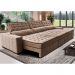 Sofá Retrátil e Reclinável 3,85m Cama inBox Big Puffer com SoftGel D40 Velupluma Castor