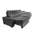 Sofá Retrátil e Reclinável 3,85m Cama inBox Big Puffer com SoftGel D40 Velupluma Cinza