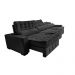 Sofá Retrátil e Reclinável 3,85m Cama inBox Big Puffer com SoftGel D40 Velupluma Preto