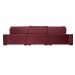 Sofá Retrátil e Reclinável 3,85m Cama inBox Big Puffer com SoftGel D40 Velupluma Vinho
