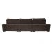 Sofá Retrátil e Reclinável 3,85m Cama inBox Big Star com SoftGel D40 Velupluma Café