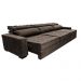 Sofá Retrátil e Reclinável 3,85m Cama inBox Big Star com SoftGel D40 Velupluma Café